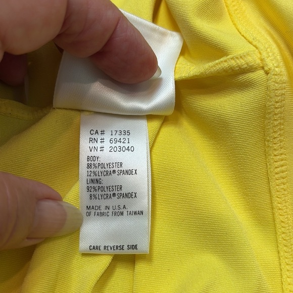 Reebok Lycra Yellow Gym Pants. Y2K. Small - Picture 5 of 8